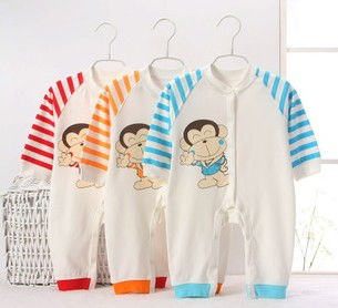 广平全棉连身衣 婴幼儿服装定制,添喜针织批发零售